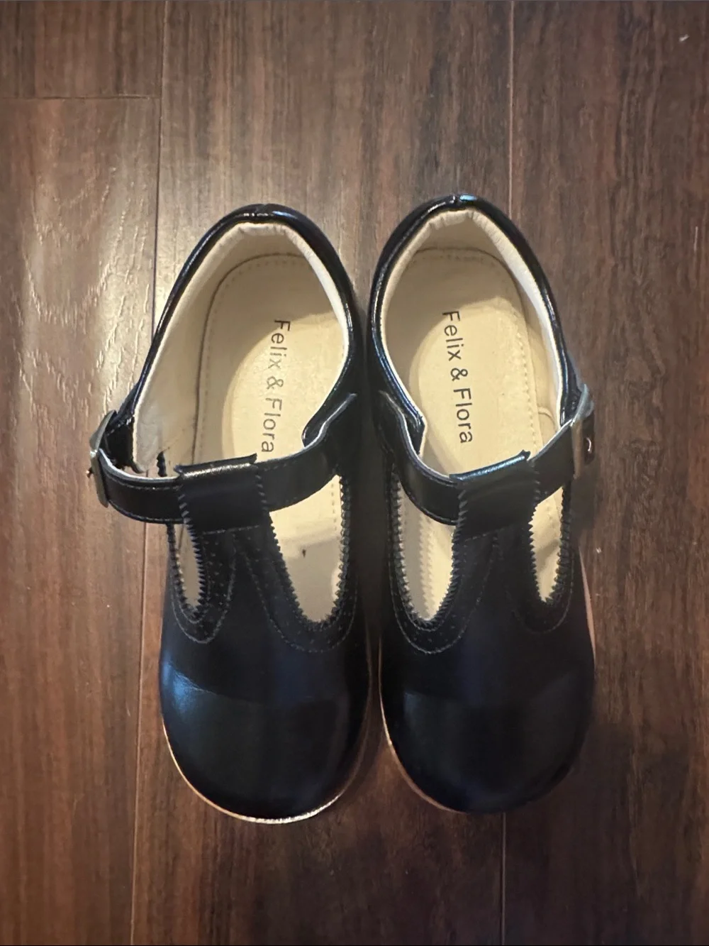 Girls Black T-Strap Mary Jane Kids Shoes